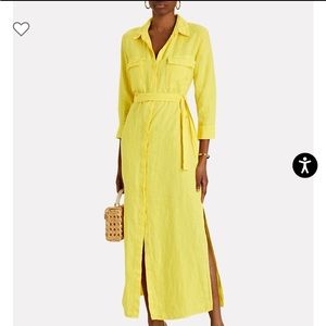 L'AGENCE Cameron Linen Maxi Shirt Dress. Size small, NWT